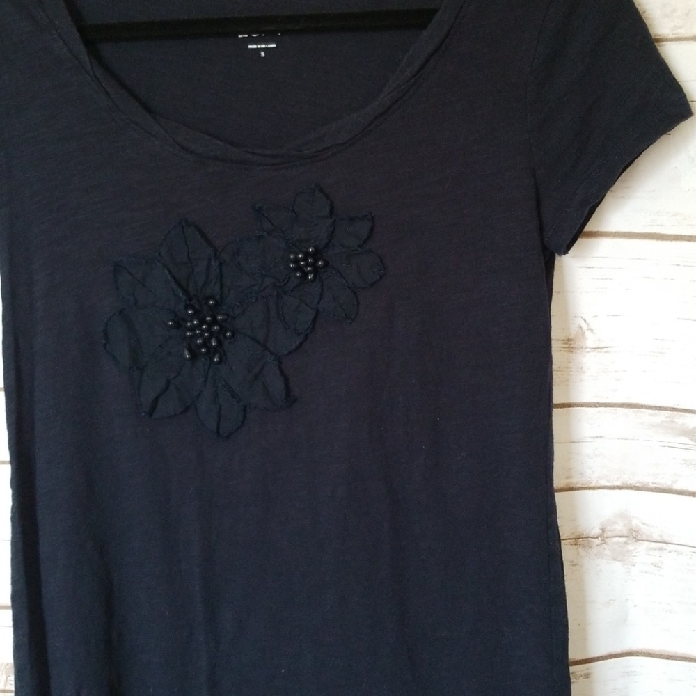 Ann Taylor Loft Navy Summer Tee